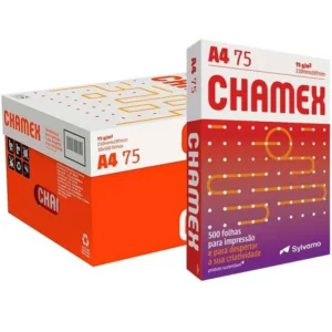 Papel Sulfite Chamex A4 75g - Caixa com 10 resmas - 5000 Folhas